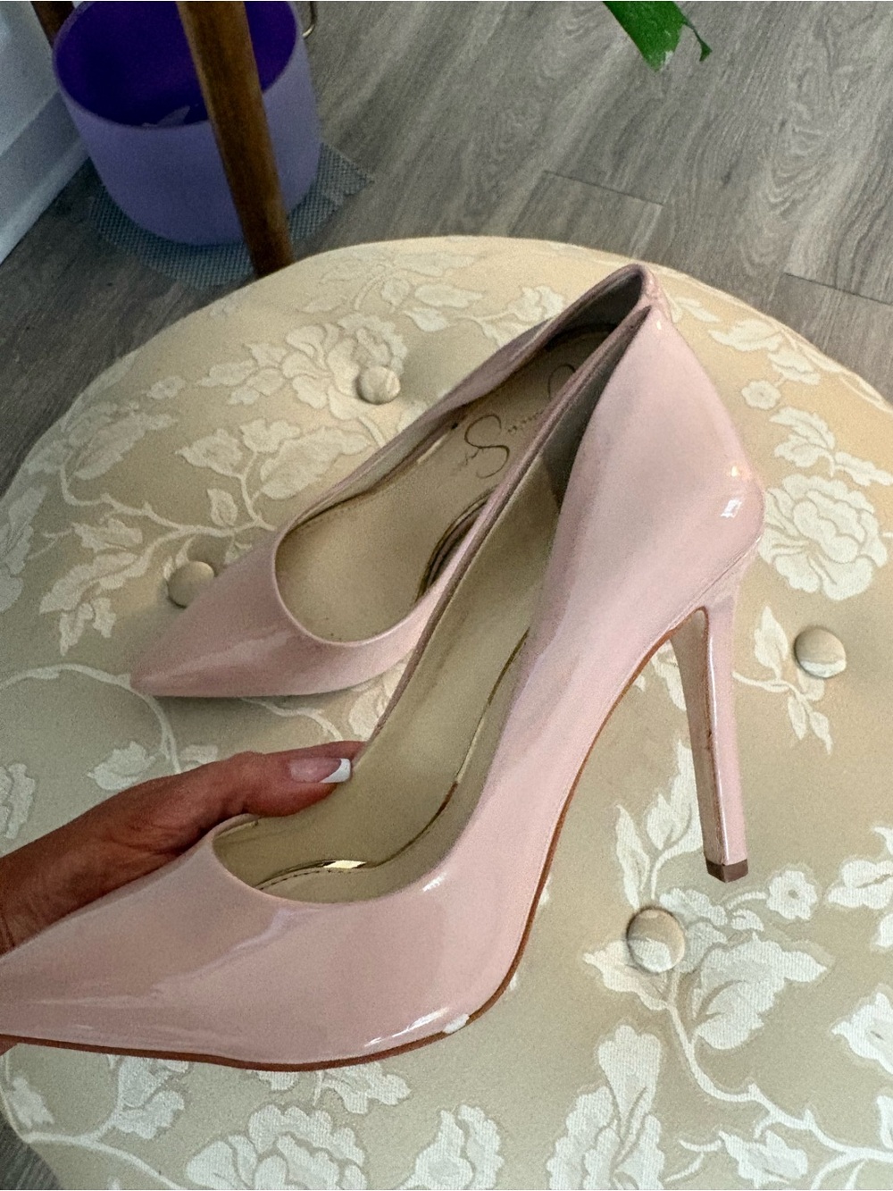 Jessica Simpson Blush Patent Pointed-Toe Pumps - Picture 4 of 4